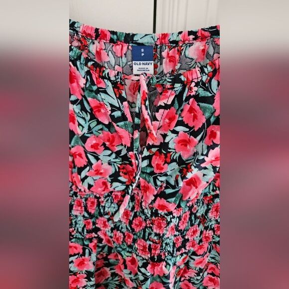 Floral Pink and Black Dress - Picture 2 of 6